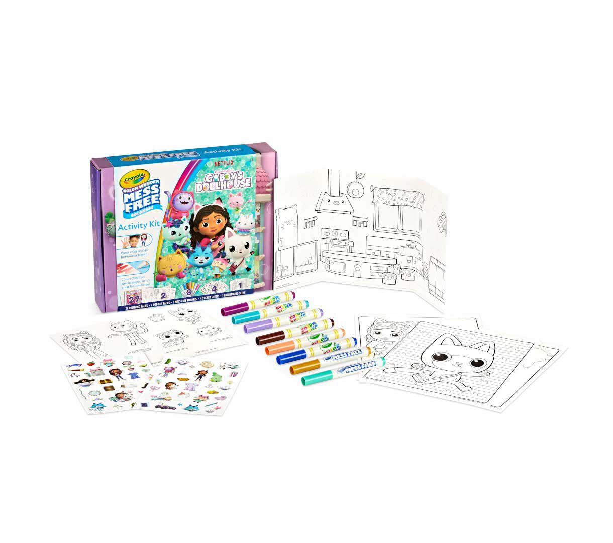 Gabby's Dollhouse Color Wonder Mess Free Coloring Set | Crayola