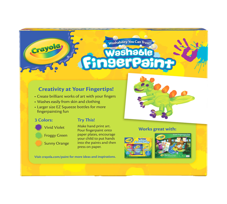 Crayola; My First Fingerpaint Kit; Art Tools; 6 Different Colored Tubes of Paint; Washable