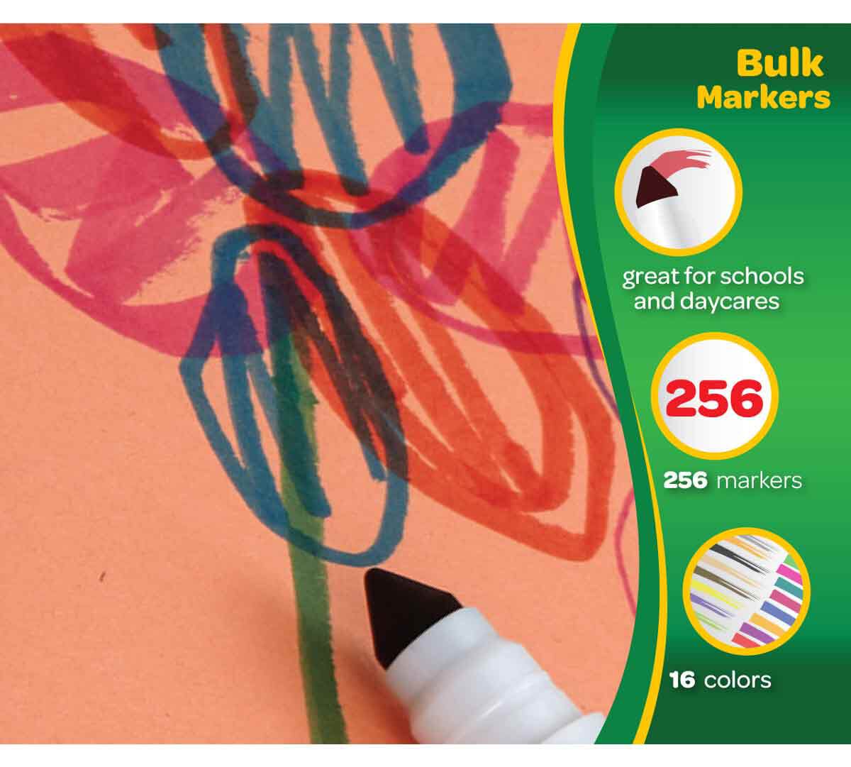 Crayola Broad Line Markers Classpack, 256 Count | Crayola