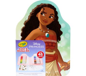 Disney Princess Color & Sticker Kit Disney Princess Color and Sticker Kit front view.