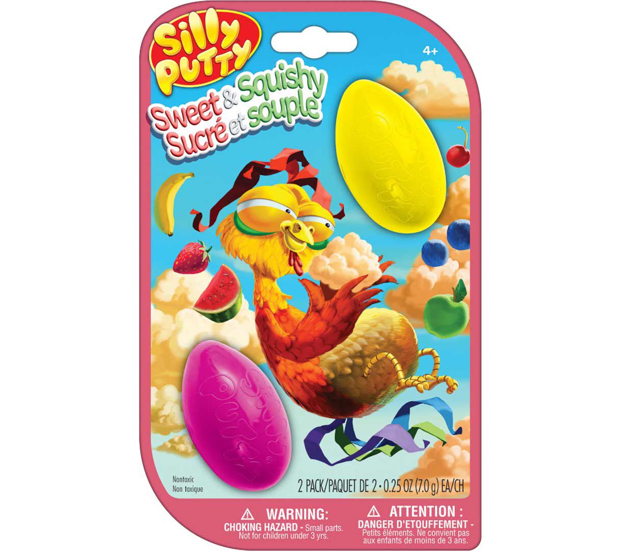 Silly Putty Sweet & Squishy Eggs, 2 Count front view