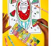 Silly Scents SmashUps Colored Pencils, 12 Count.  Watermelon coloring page being colored in with Silly Scents SmashUps colored pencils.