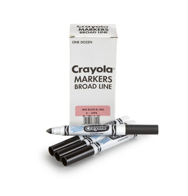 Crayola Black Markers in Bulk, 12 Count | Crayola.com | Crayola