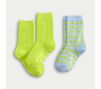 Crayola x kohl's kids 2-pack reverse terry eyelash wave socks, bright green