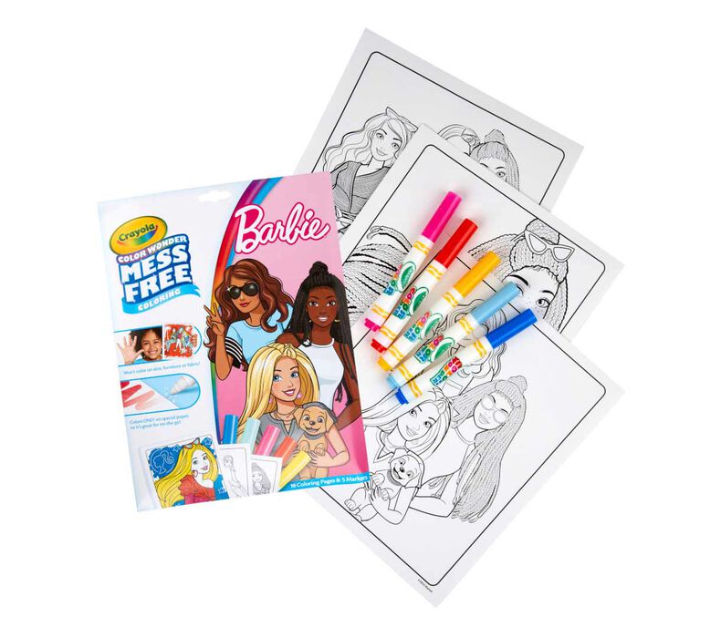 Color Wonder Barbie Coloring Pages & Markers, Crayola.com