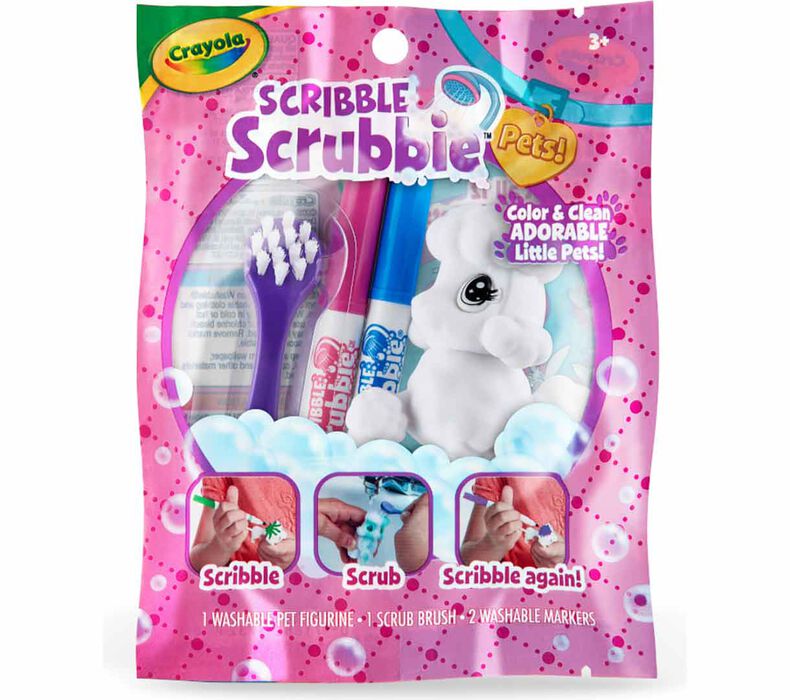 Scribble Scrubbie Pets, 1 count, pink