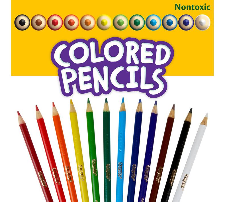 Art Supplies 4412C Crayola Erasable Colored Pencils- 12 Pack, 12