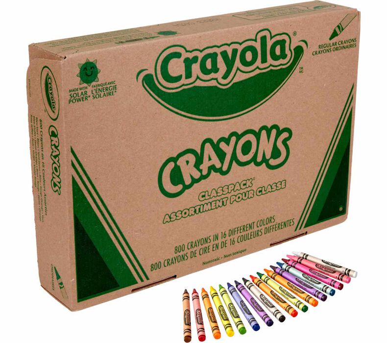 Crayon Classpack, 800 Count, 16 Colors