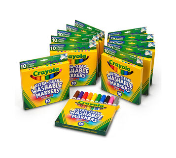 ARLTR Washable Markers Bulk, Washable Markers, 16 Assorted Colors,  Classroom Bulk Pack, 224 Count