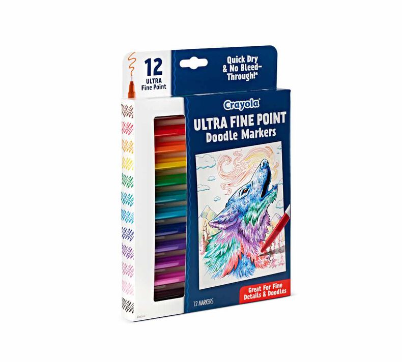 Doodle & Draw Ultra Fine Point Doodle Marker, 12 Count - BIN588313, Crayola Llc