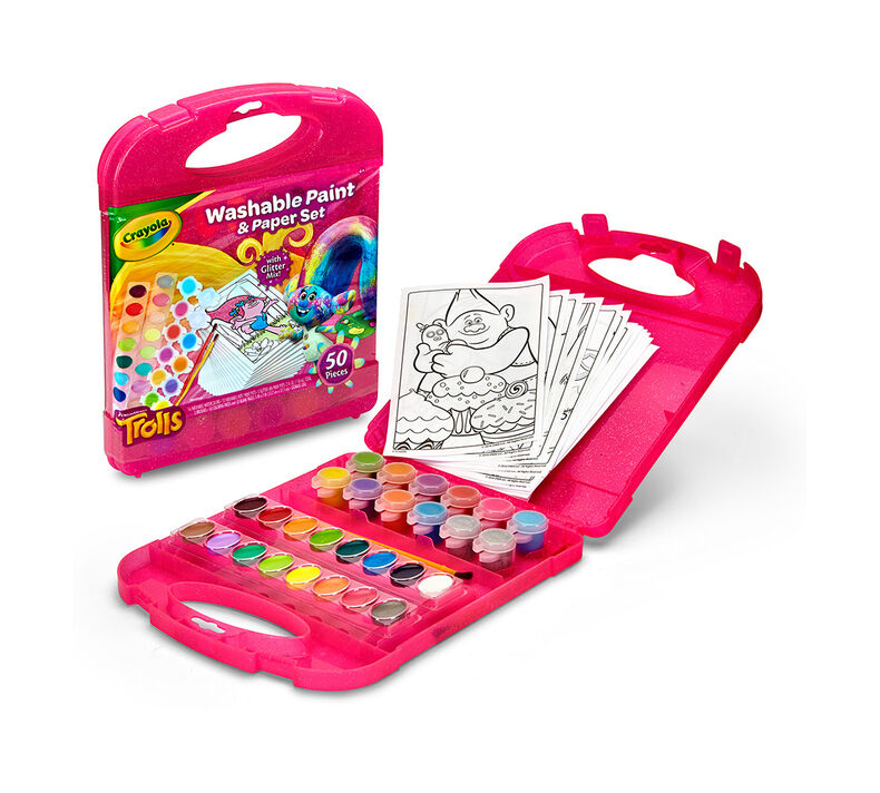 Trolls Washable Paint & Paper Set