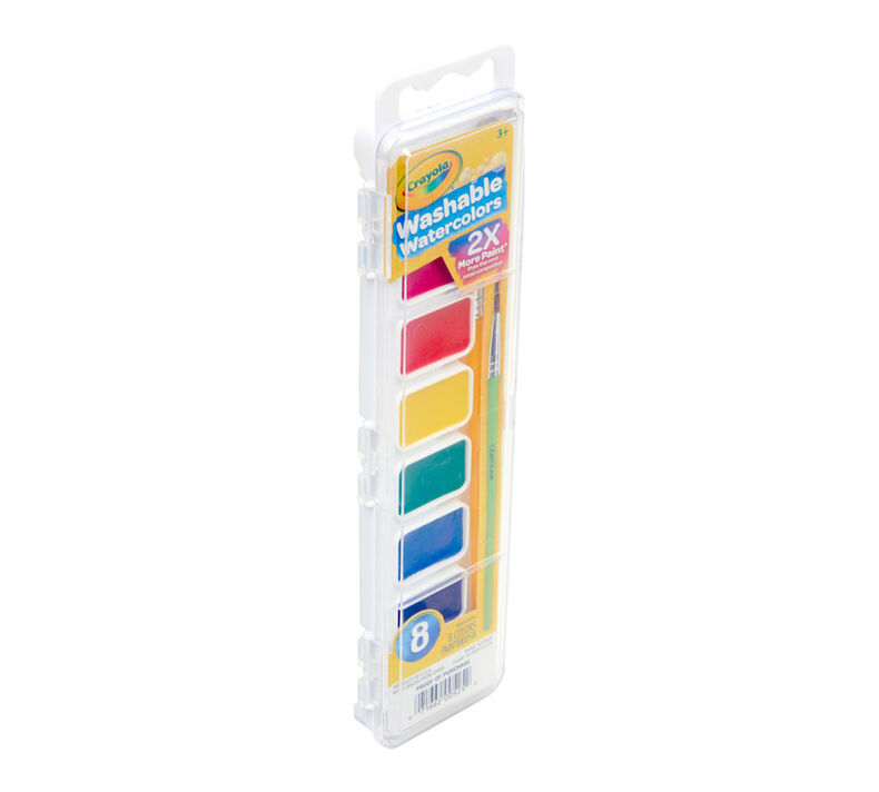 Washable Watercolor Paints, 8 Count