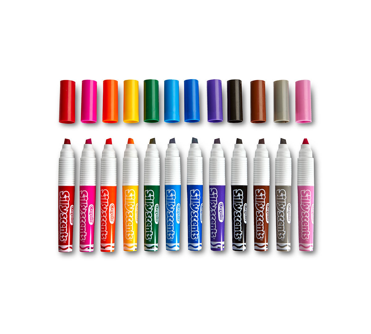 Crayola Silly Scents Markers, 12 count, Scented Art Tools, Assorted Colors, Chisel Tip for Thick