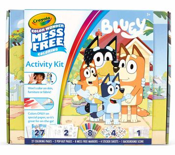 Color Wonder Mess Free Bluey Activity Kit front view.