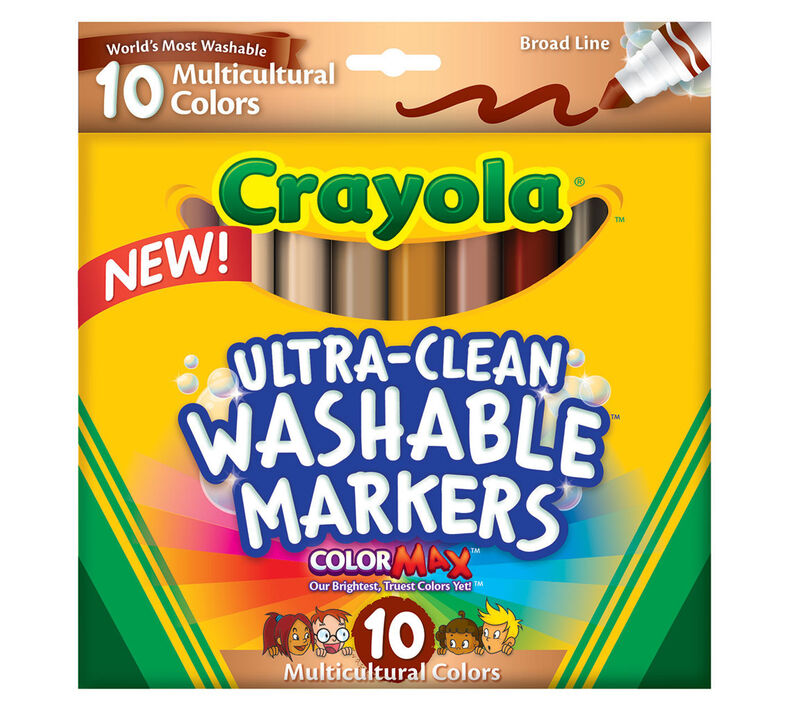 Ultra-Clean Markers, Broad Line, Multicultural, 10 ct.