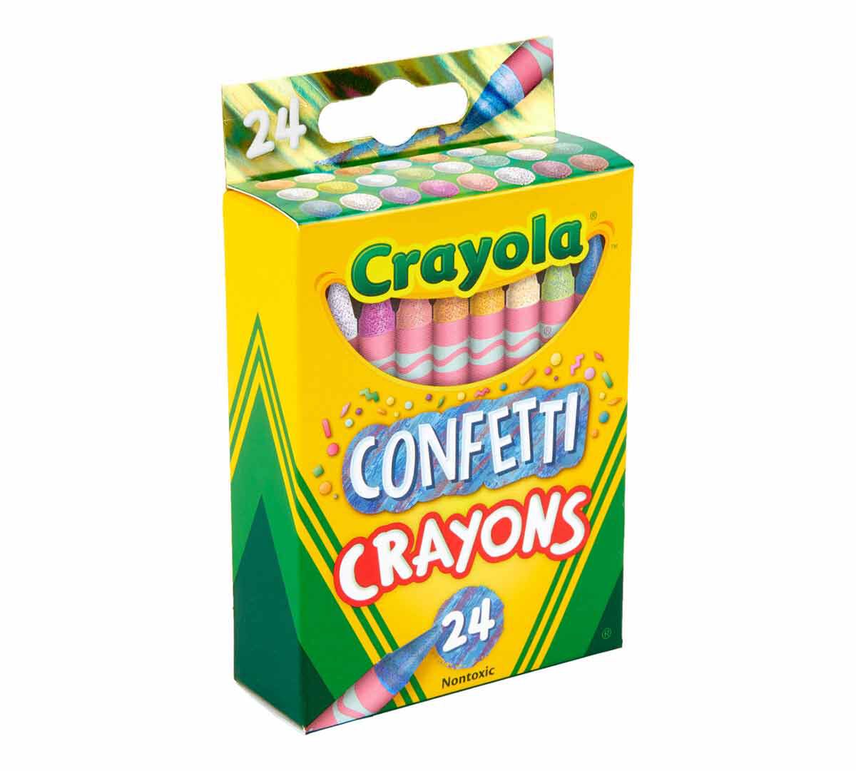 Crayola Confetti Crayons, Multi Color 24 Crayons Crayola