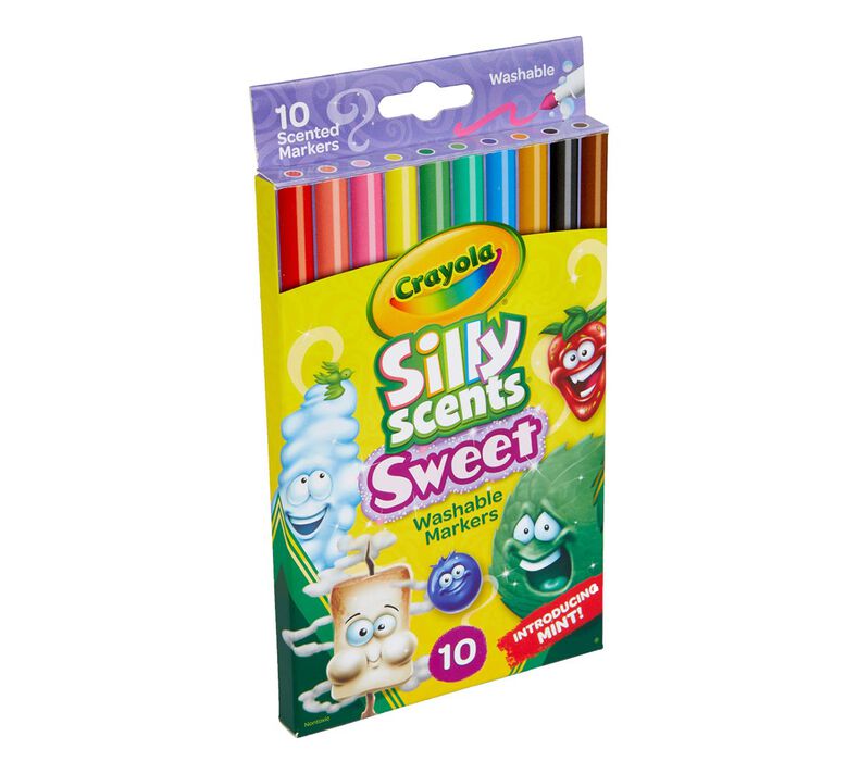Silly Scents Fine Line Markers, Sweet Scents, 10 Count