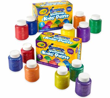 Washable Kids Paint, 12 Count Washable Kids Paint, 12 count packaging and contents.