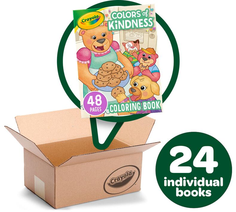 Colors of Kindness Coloring Book Bulk Case, 24 Individual Coloring Books, 48 Pages Each