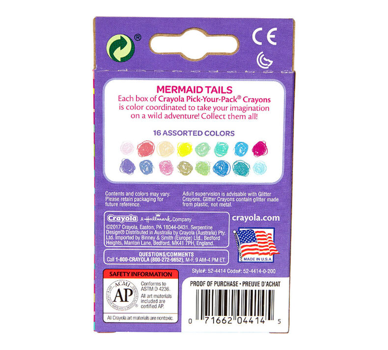Mermaid Crayons, 16 Count