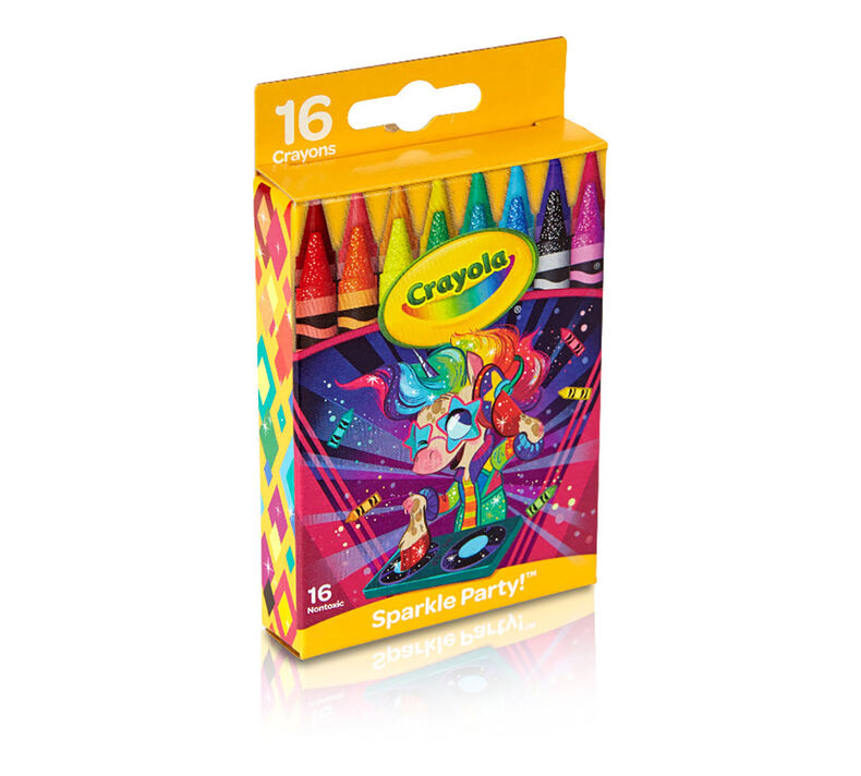 Unicorn Glitter Crayons, 16 Count