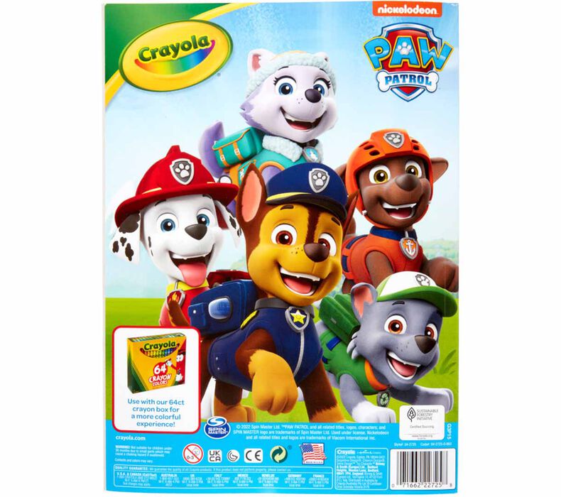 Crayola Paw Patrol Coloring Book, 96 Coloring Pages with Stickers, Ages 3  and up