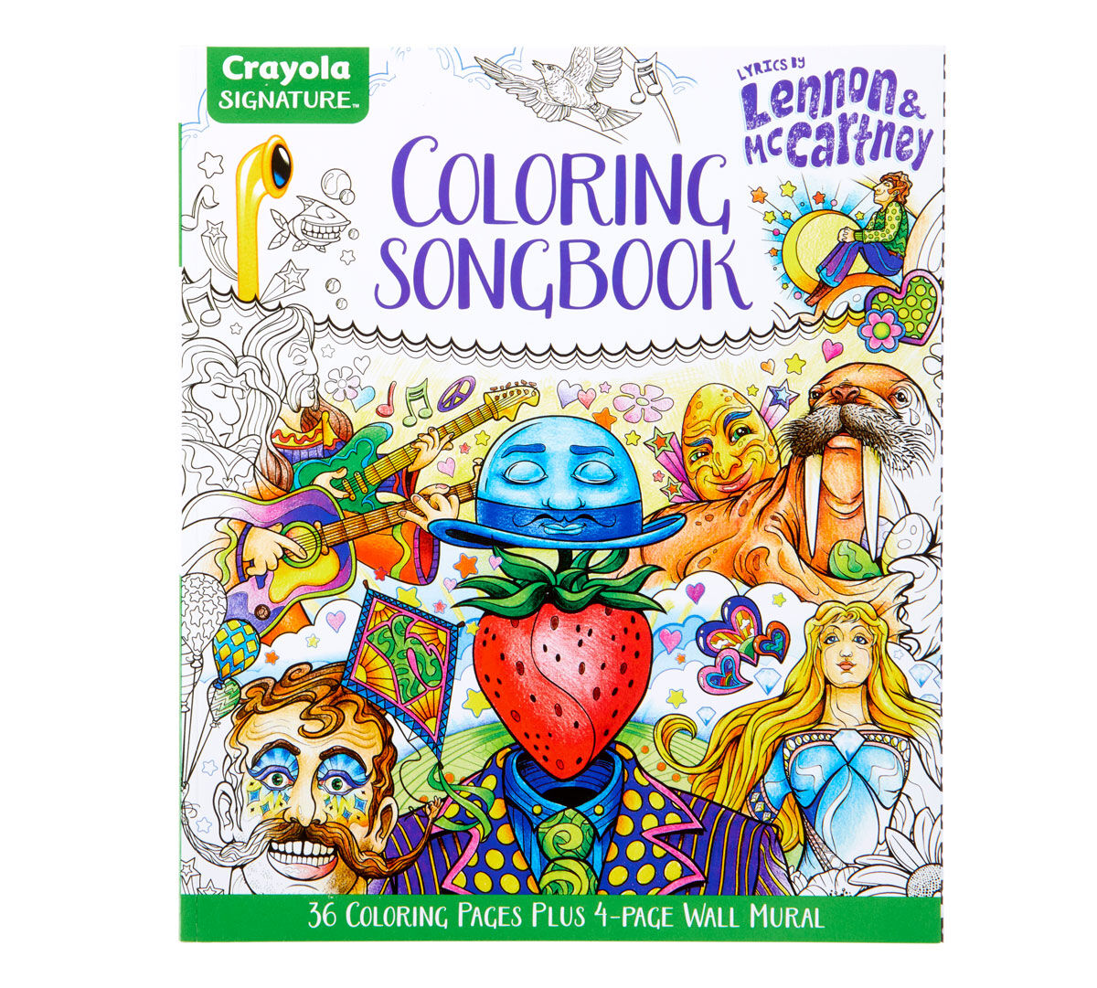 Lennon And Mccartney Lyrics Adult Coloring Set Crayola Com Crayola