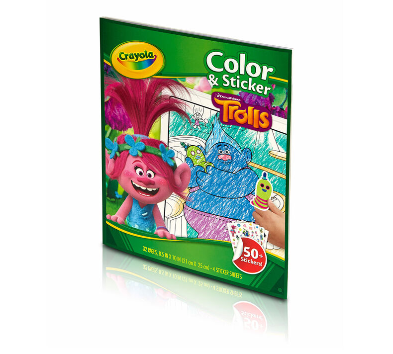 Trolls Color and Sticker Book