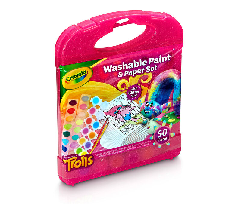 Trolls Washable Paint & Paper Set