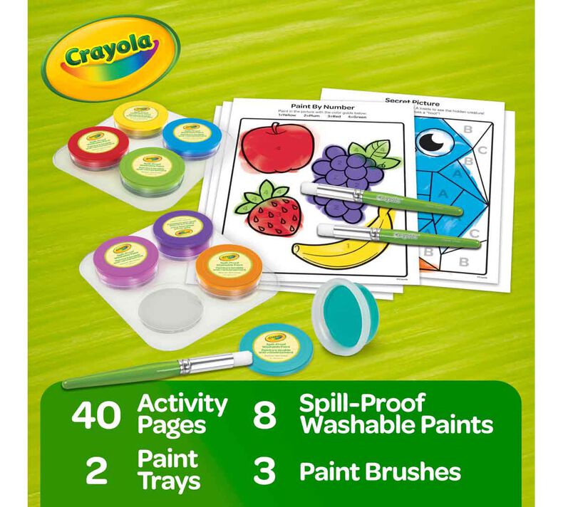  Crayola Spill Proof Paint Set (5ct), Washable Paint