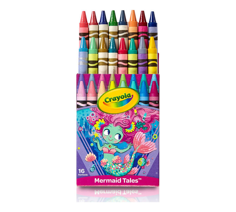 Mermaid Crayons, 16 Count