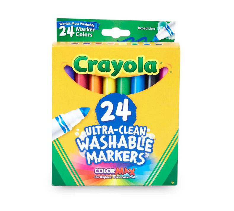 Ultra-Clean Washable Markers, 24 Count Broad Line