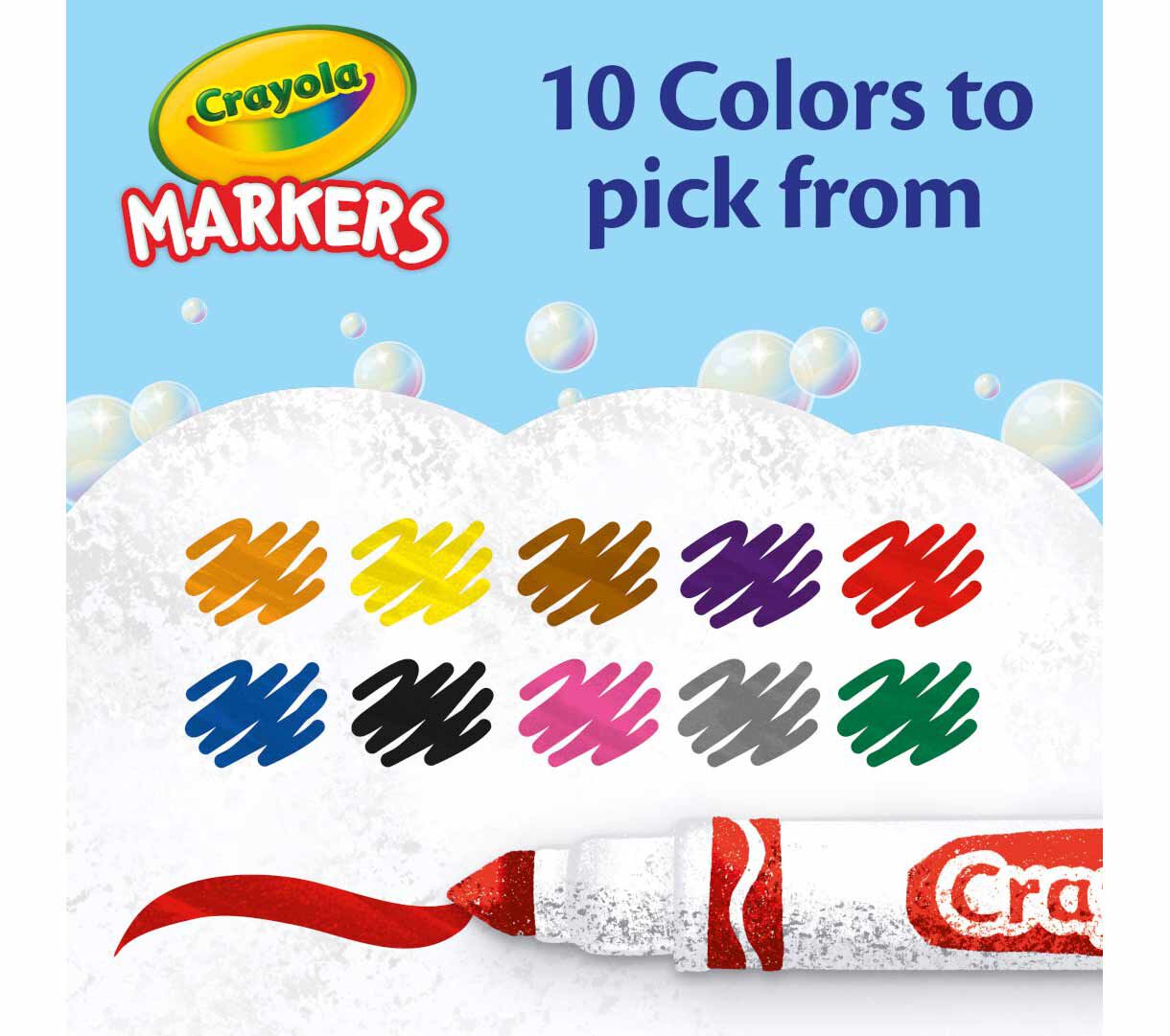 Broad Line Markers Classic Colors 10 Count Crayola
