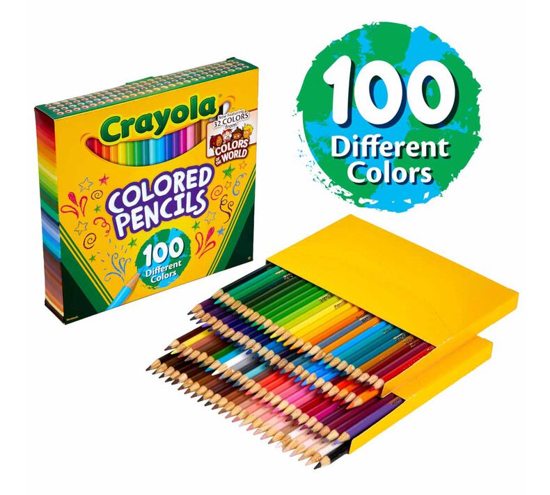 Colored Pencils with Colors of the World, 100 ct