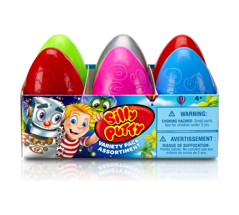 Silly Putty Eggs-Travaganza, 6 Count Assortment Pack