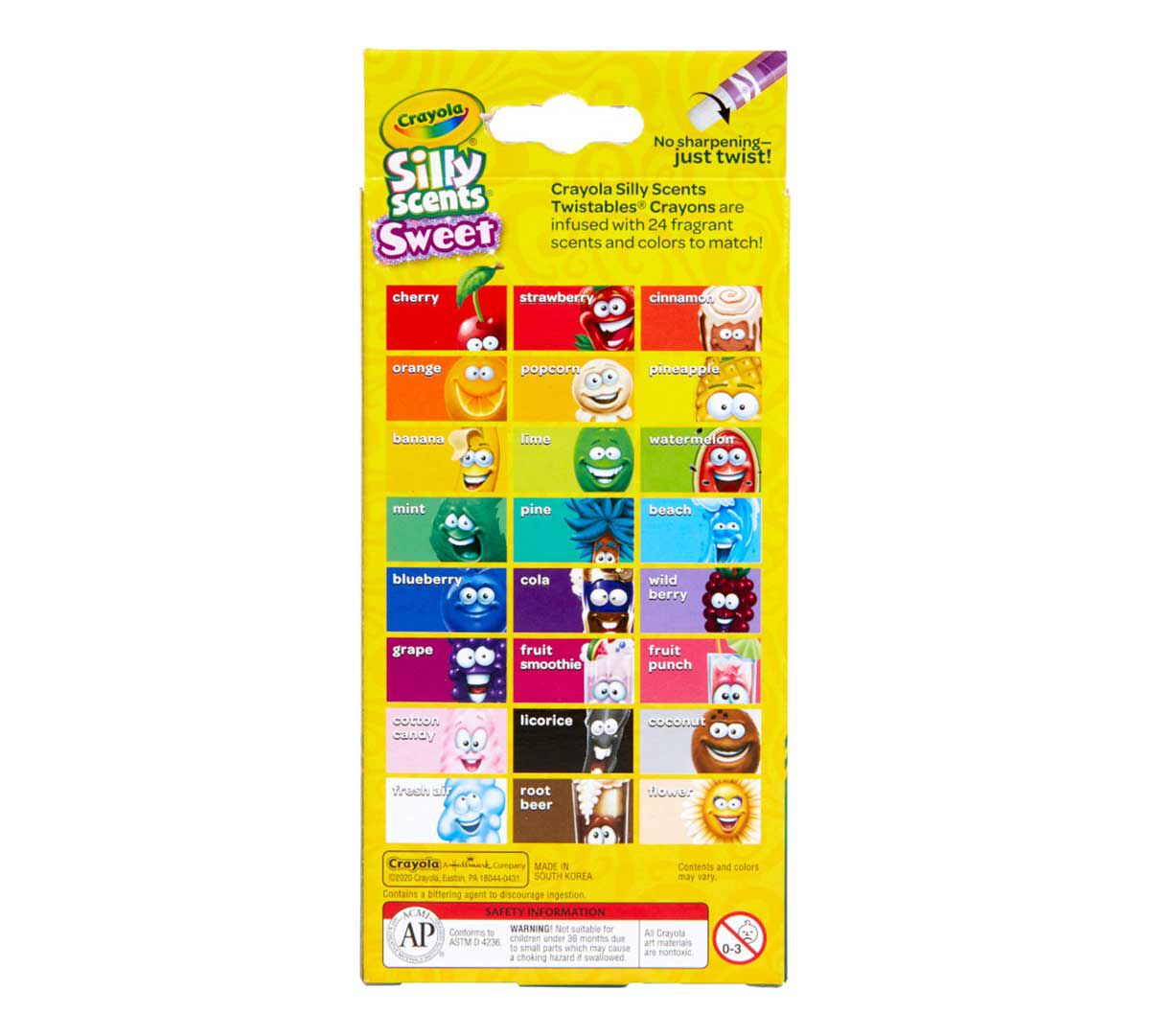 Silly Scents Mini Twistables Scented Crayons, 24 Count