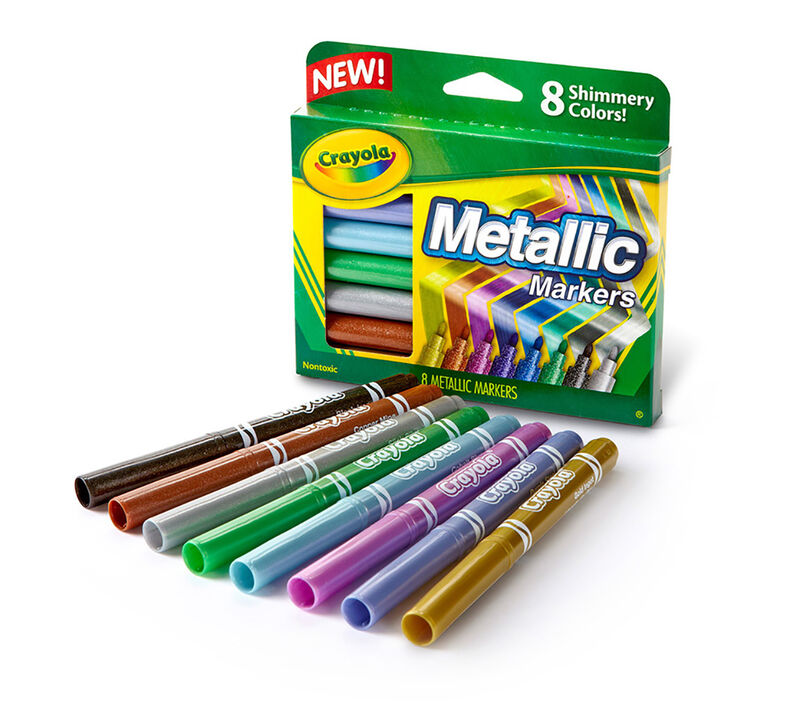 Metallic Markers, 8 Count, Art Supplies  | Crayola