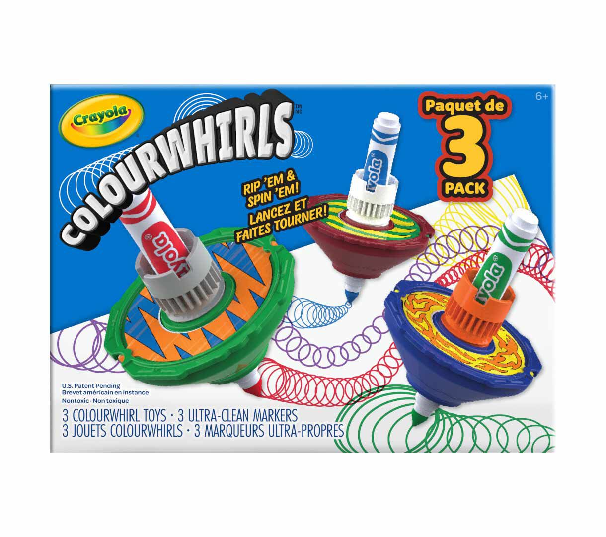 Crayola Colourwhirls Spin Art Toy 3 Pack Crayola