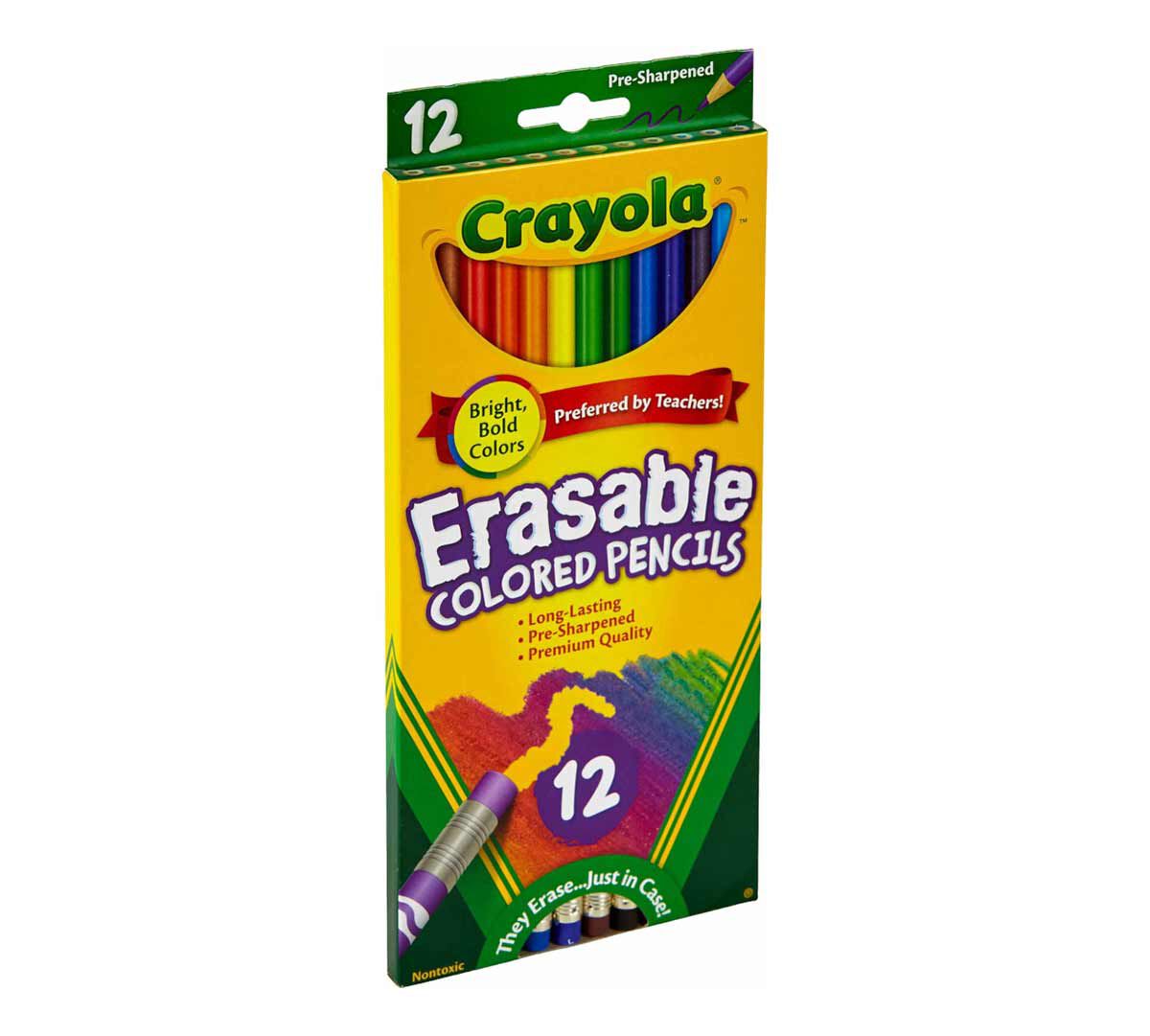 Crayola Erasable Colored Pencils, Assorted Colors, Art Tools for Kids