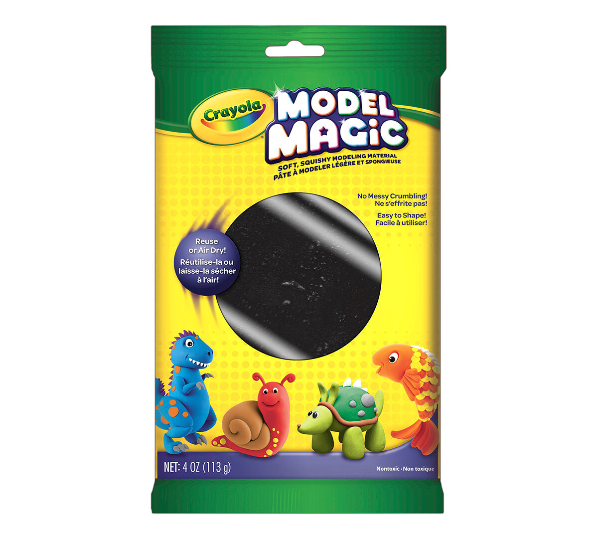Lot of 20 Crayola Model Magic Clay Reusable or Air Dry Black & Purple 4 oz Each 