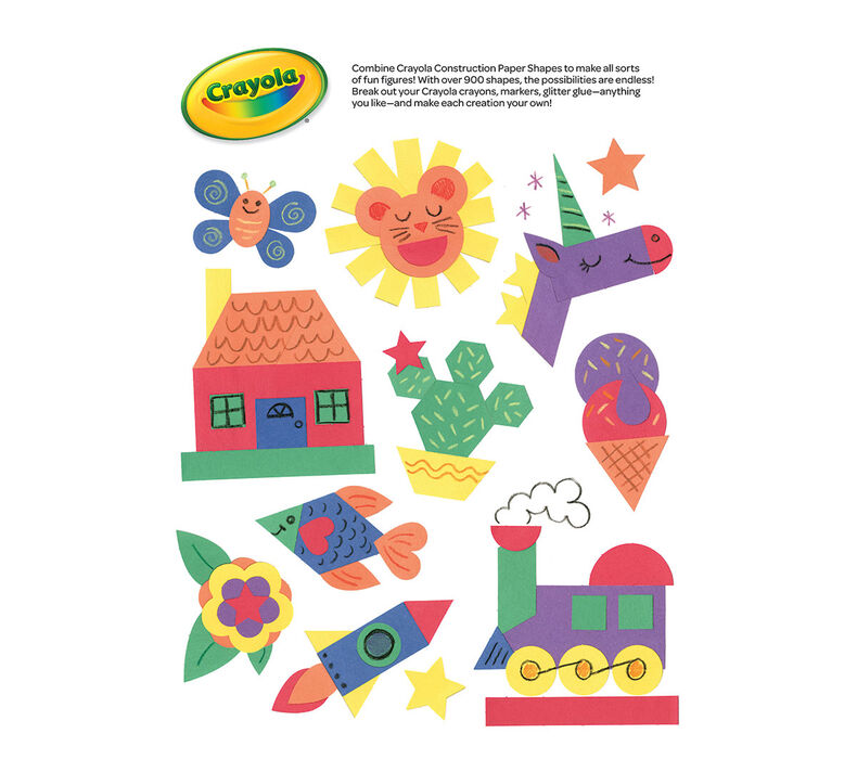 Crayola Bulk Construction Paper Set, Shapes & Stencils, 144 Sheets