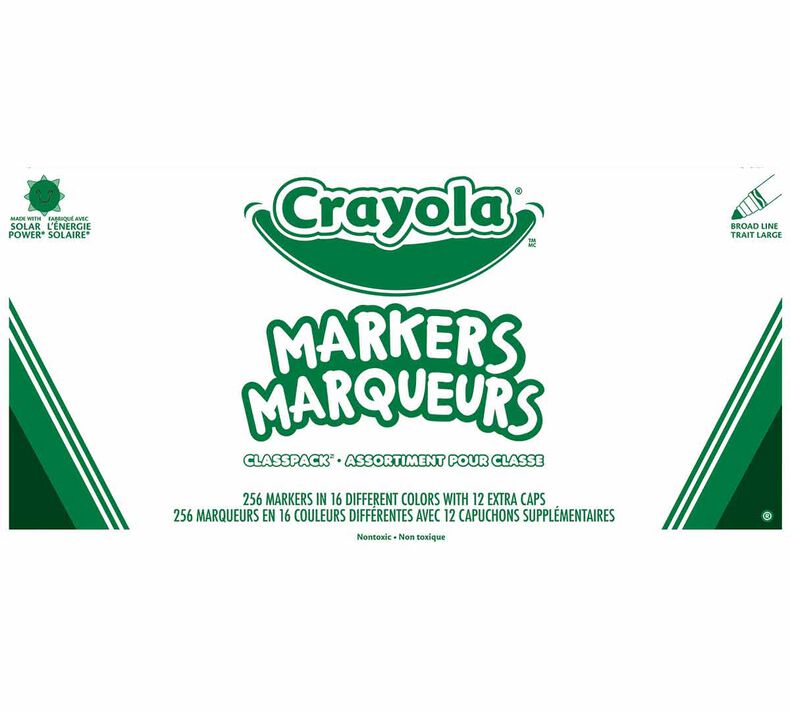 Crayola Broad Line Markers Classpack, 256 Count, crayola.com
