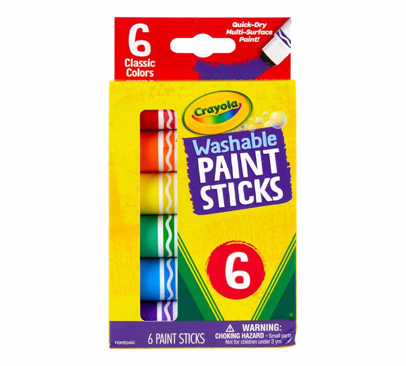 Colorations Washable Kids Primary Paint - Set of 6 Vibrant Colors - Non-Toxic & Easy to Clean - Ideal for Art Projects