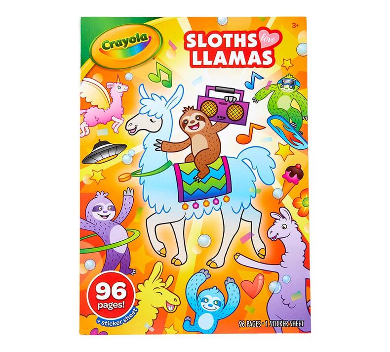 Sloths Love Llamas Coloring Book