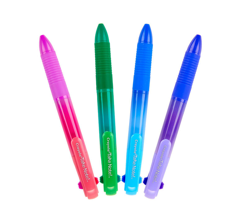 Take Note Washable Gel Pens, Ombre, 4 Count