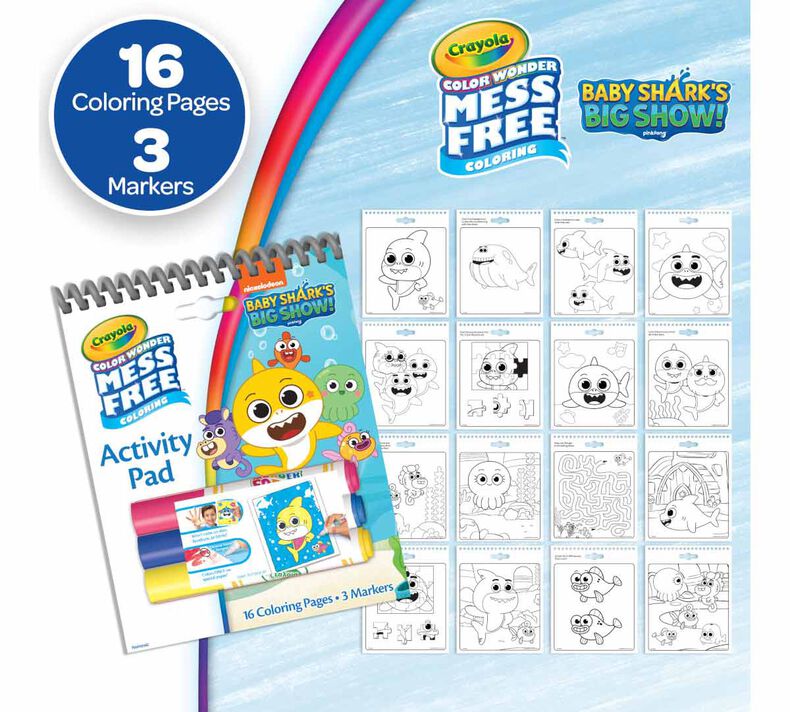Color Wonder Nickelodeon Mess Free Coloring Pages Gift Set, 3 Pack