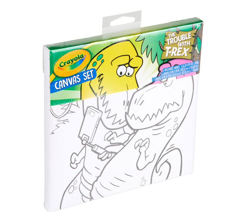 Trex Dinosaur Canvas Paint Set