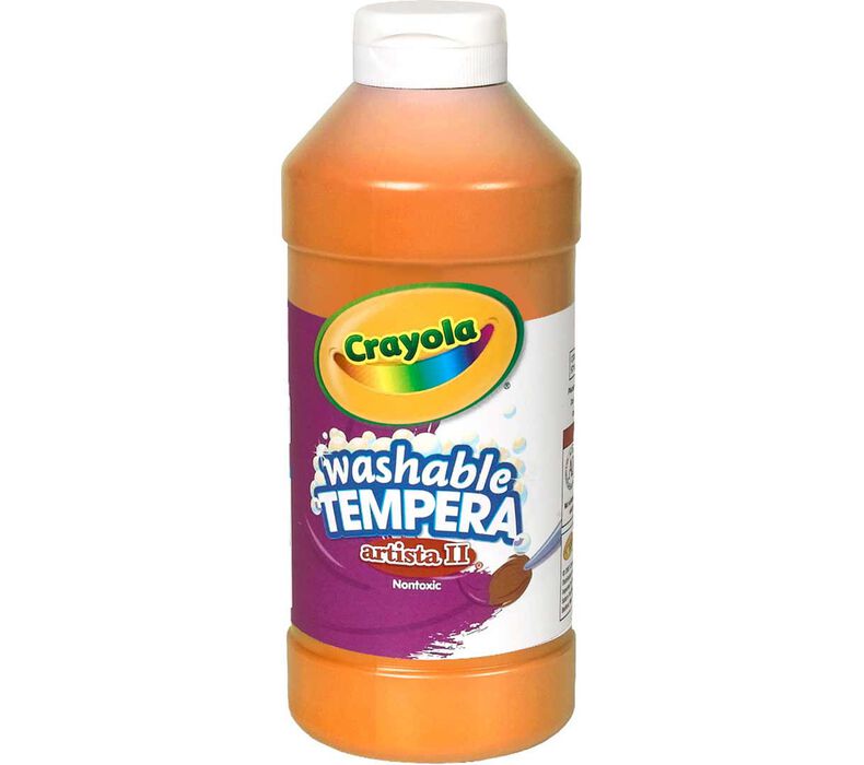 Artista II Washable Tempera Paint, Orange, 16 oz Bottle Artista II Washable Tempera Paint, Orange, 16 oz Bottle