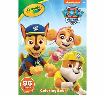 Paw Patrol Coloring Pages with Stickers front view