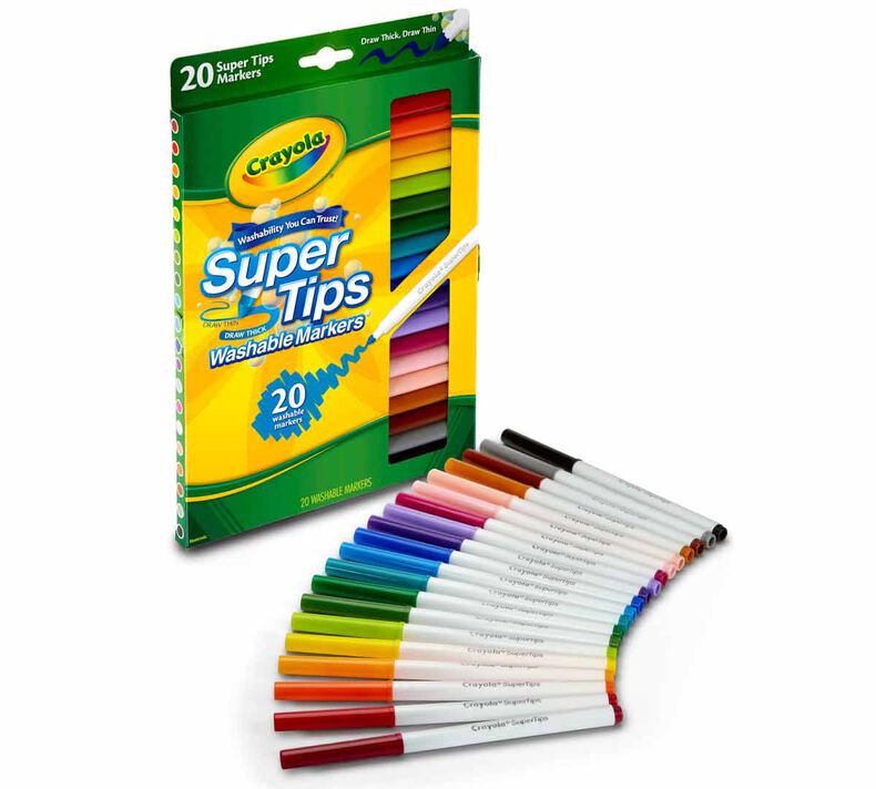 TeachersParadise - Crayola® Washable Super Tips Markers, 20 Per
